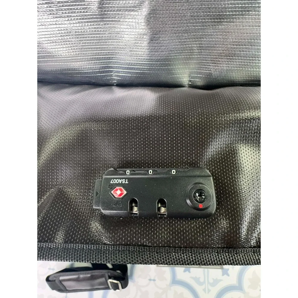TRIKTON Fireproof Waterproof Document Bag XL With Shoulder Strap Black TSA 18x13